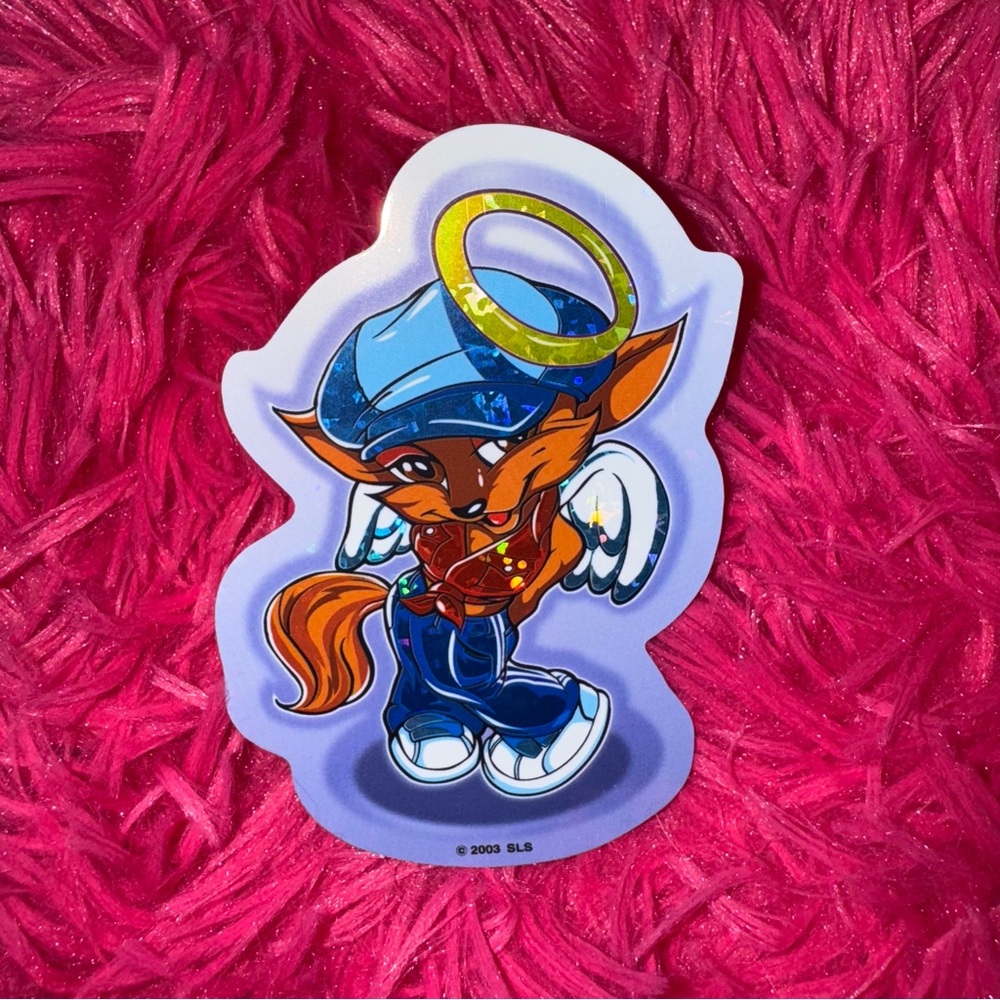 vintage y2k angel animals vending machine sticker
